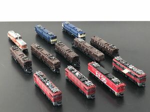 Nゲージ 12点まとめて　鉄道模型 KATO 電気機関車 バラ　EF58 EF65 ED75 DD51 等　現状品