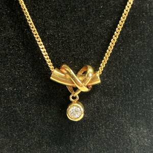 ネックレス K18 刻印 プラチナ 金 18金 重量3.66g ゴールドネックレス ゴールド gold アクセサリー ジュエリー 貴金属