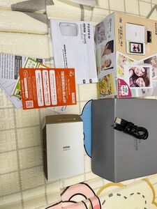 「シャンク品」スマホ de チェキ INSTAX SHARE SP-2 ゴールド 動作未確認