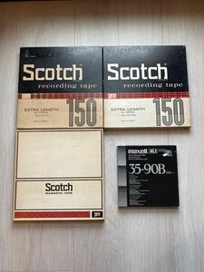 Scotch maxell オープンリールテープ 10号×3本 7号×1本 スコッチ マクセル 