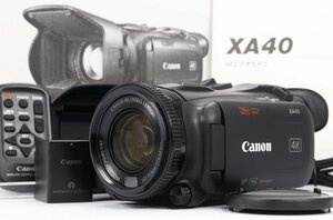 【 極美品 | 動作保証 】 Canon 4K対応 業務用ビデオカメラ XA40 【 純正リモコン 追加付属 】