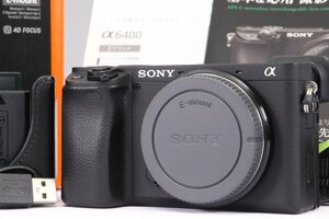 【 極美品 | 動作保証 】 SONY α6400 ボディ ILCE-6400 ブラック 【 シャッター数 約9000回 | 純正ボディケース + ムック本 追加付属 】