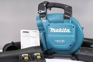 【 美品 | 動作保証 】 makita 充電式ブロワ バキュームキット付 MUB363DZV 【 互換バッテリー ×２個 追加付属 】