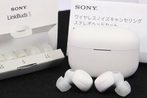 【 新品同様 | 動作保証 】 SONY ワイヤレスイヤフォン LinkBuds S WF-LS900N ホワイト 【 ほぼ未使用品 | ノイズキャンセリング 】