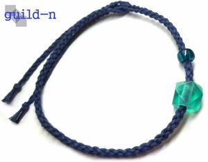 guild-n * resin cue boktahe Delon emerald green cube . surface body many surface body middle small hemp flax anklet bracele mi sun ga