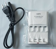 急速充電器 充電池 単三 ×4 / 充電器 SANYO サンヨー 電池容量 1300mAh (測定平均値1350mAh) 単3 単3型 単三型_画像5