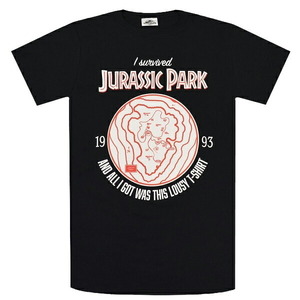 JURASSIC PARK ジュラシックパーク I Survived Jurassic Park Tシャツ Lサイズ オフィシャル
