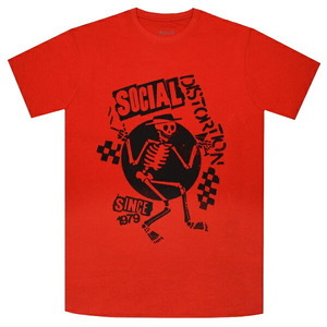 SOCIAL DISTORTION ソーシャルディストーション Speakeasy Checkerboard Tシャツ RED Mサイズ オフィシャル