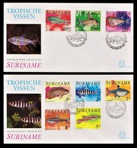 zα325y2-7S　スリナム1976-81年　魚シリーズ・10FDC　19×10㎝_画像4