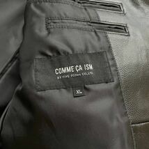 極美品/希少XL!! コムサイズム【極上のゴートレザー】 テーラード ジャケット 黒 COMME CA ISM 山羊革 ブレザー ブラック メンズ LL 春物_画像6