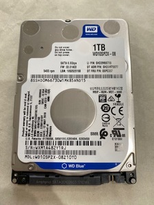 【正常２６０１時間稼働】WD 1TB HDD 2.5 SATA WD10SPZX-08Z10