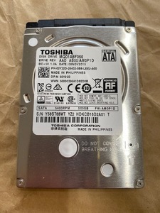 【正常1799時間稼働】東芝 HDD 2.5 SATA 500GB MQ01ABF050