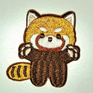 アイロンワッペン レッサーパンダ アイロン刺繍ワッペン