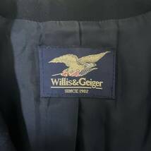Willis&Geiger ウィルスアンドガイガー テーラードジャケット紺ブレ 金ボタン 紺ブレザー 刻印ボタン 9AR_画像2