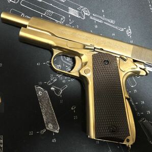 規制適合品 希少 1個のみ 未使用 CYBERGUN COLT 1911 GBB 24金 電気ゴールドメッキカスタム 検) SRC WE KJ AW マルイ ホビーフィックスの画像6