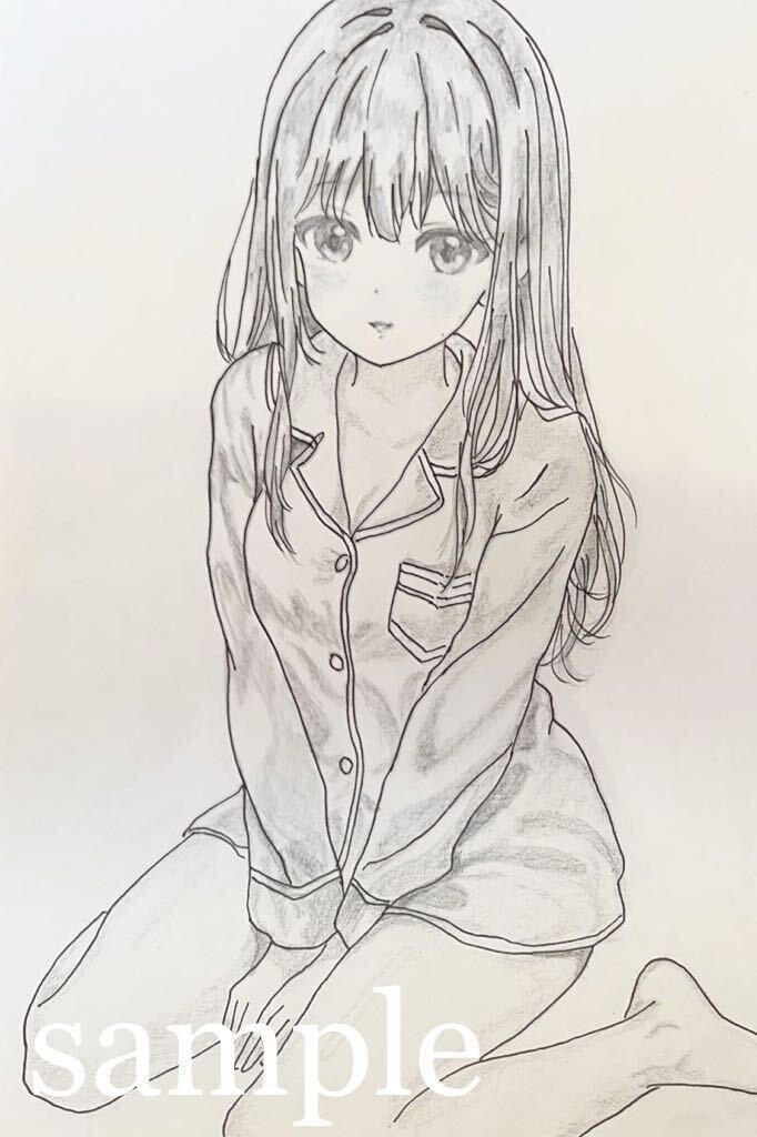 [A5] Original handgezeichnete Illustration Mädchen ST14, Comics, Anime-Waren, handgezeichnete Illustration
