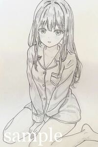 【A5】オリジナル　手描きイラスト　女の子 ST14