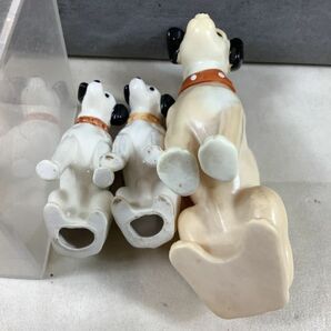 C5093. ビクター. ニッパー 犬. 置物. 陶器製 + ソフビ製. 5点 まとめ. インテリアの画像8