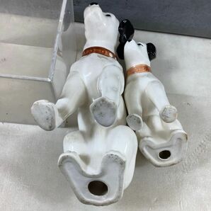 C5093. ビクター. ニッパー 犬. 置物. 陶器製 + ソフビ製. 5点 まとめ. インテリアの画像4