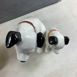 C5093. ビクター. ニッパー 犬. 置物. 陶器製 + ソフビ製. 5点 まとめ. インテリアの画像5