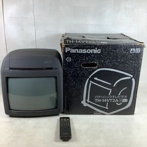 D1007【佐川】【JUNK】通電のみ確認. Panasonic／パナソニック. テレビデオ. 14インチ. TH-14VT2A. リモコン付き. ブラウン管TV