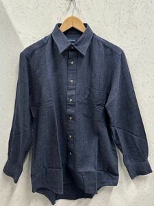 【新品】ウ10☆MEN'S EGGNOG エッグノグ　長袖シャツ　size M 紺/ネイビー　ウール入　トップス/シャツ　トップス　お買い得♪ヘビロテ