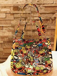 [ rare limited goods ]HYSTERIC MINI 2way shoulder bag diagonal ..himo attaching total pattern f lens Mini Chan 