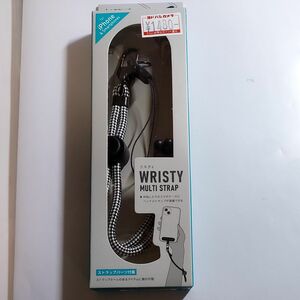 LEPLUS NEXT スマートフォン 汎用 ハンドストラップ WRISTY MULTI 丸紐タイプ A ホワイト/ブラック L