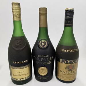 E6168(042)-626/TY4000　酒　※同梱不可　３本まとめ　REMY MARTIN NAPOLEON　レミーマルタン/CAMUS　NAPOLEON　カミュ/RAYNAL　ナポレオン