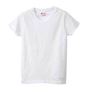 Hanes ヘインズ HW5310 ウィメンズ ジャパンフィット 2枚組 クルーネックTシャツ 5.3oz ホワイト Lサイズ 新品