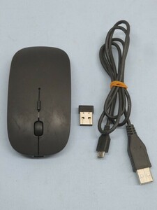 ★ワイヤレスマウス 2.4G+Bluetooth PC用品 レシーバー/USB充電ケーブル付き 動作品 92962★！！