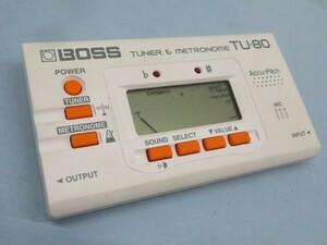 ★BOSS TU-80 チューナー＆メトロノーム Tuner&Metronome ボス 動作品 92039★！！