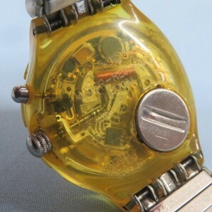 ■Swatch SCUBA LOOMI 腕時計 スウォッチ クォーツ スクーバルーミー 裏面スケルトン SWISS MADE 電池交換済み 92090■！！の画像6