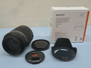 ★SONY SAL55200-2 DT4-5.6/55-200SAM φ55 0.95m/3.2ft カメラレンズ デジタルカメラ用 α ソニー アルファ フード付 動作品 92270 K3★！