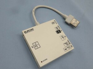 ■ELECOM MR-A004 WH メモリカードリーダー ホワイト エレコム PC用品 USED 92484■！！