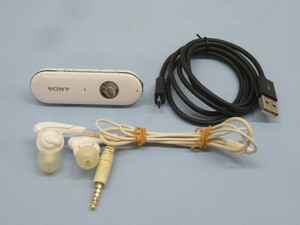 ■SONY MDR-EX31BN ワイヤレスヘッドセット ホワイト ソニー イヤホン USBケーブル付き 動作品 92717■！！