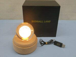 ■SHINBALL LAMP オルゴール付LEDランプ シャイニングボールランプ USBケーブル 元箱付き 動作品 92751■！！