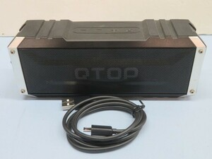 ■QTOP Punker ワイヤレススピーカー ブラック Bluetoothスピーカー USB充電ケーブル付き 動作品 92864■！！