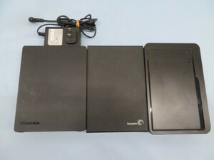 3台セット/2TB・1TB■TOSHIBA/Seagateなど HDD HD-EA10TK SRD00F2 HDC-EU2.0K ハードディスク ジャンク 92937■②！！