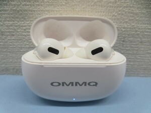 ●●OMMQ OMMQ-M2 ワイヤレスイヤホン ホワイト 防水 Bluetooth 充電ケース/USBケーブル付き 動作品 93019●●！！