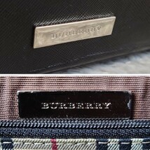 BURBERRY バーバリー ノバチェック トートバッグ A4収納可 ビジネス 肩掛け サフィアーノ レザー 革 ブラック 黒 ロゴプレート メンズ_画像8