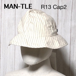 MAN-TLE マントル 6パネル ハット R13 CAP-3 ストライプ 未使用 日本製