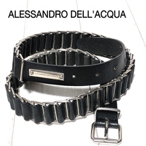 ALESSANDRO DELL'ACQUA アレッサンドロデラクア レザーベルト_画像1