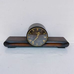 3B020 Aichi 愛知時計 置き時計 昭和レトロ 手巻き ゼンマイ式 アンティーク 30DAY の画像2