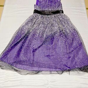 キャサリン コテージ 発表会 舞台 カラードレス 140サイズ キラキラスパンコール 紫 1円スタート売切りの画像5