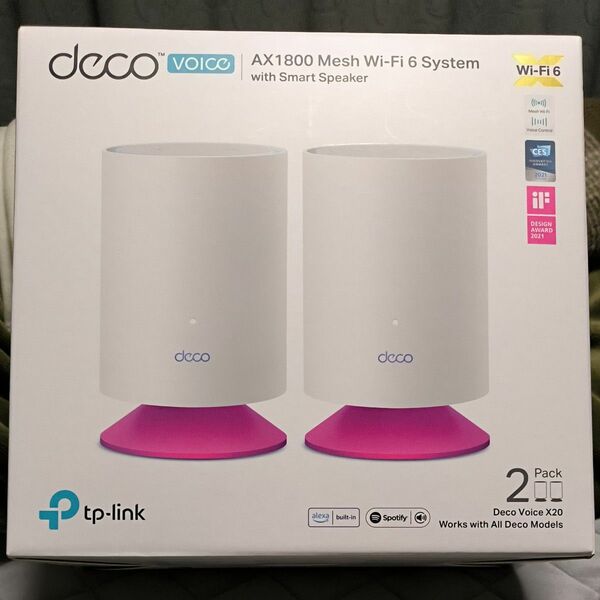 TP-Link メッシュ WiFi 6 ルーター deco voice X20