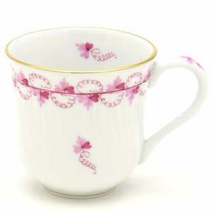 Art Auction ヘレンド マグカップ パセリ･ピンク 手描き 磁器製 洋食器 コーヒー/紅茶/ミルクマグ テーブルウェア ハンガリー製 新品 Herend, 茶器, マグカップ, 陶磁製