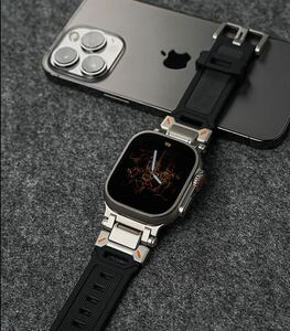 Apple Watch Apple Watch Band Belt Silicone High -Caffice 316L Механическая конструкция из нержавеющей стали из нержавеющей стали