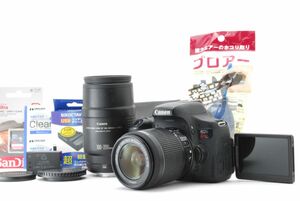 美品 Canon キヤノン Eos Kiss X8i ダブルズームレンズセット /SDカード、おまけ付 / 送料無料