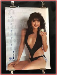 pp016『カレンダー/B2』1984年上半期/マイルド焼酎白楽/三楽焼酎/美保純,ハイレグ